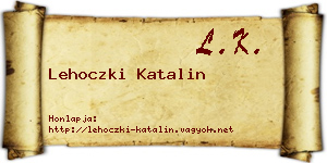 Lehoczki Katalin névjegykártya